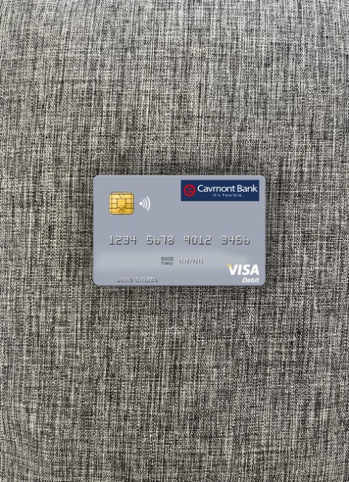 Download Zambia Cavmont Bank visa debit card photolook front Photoshop template